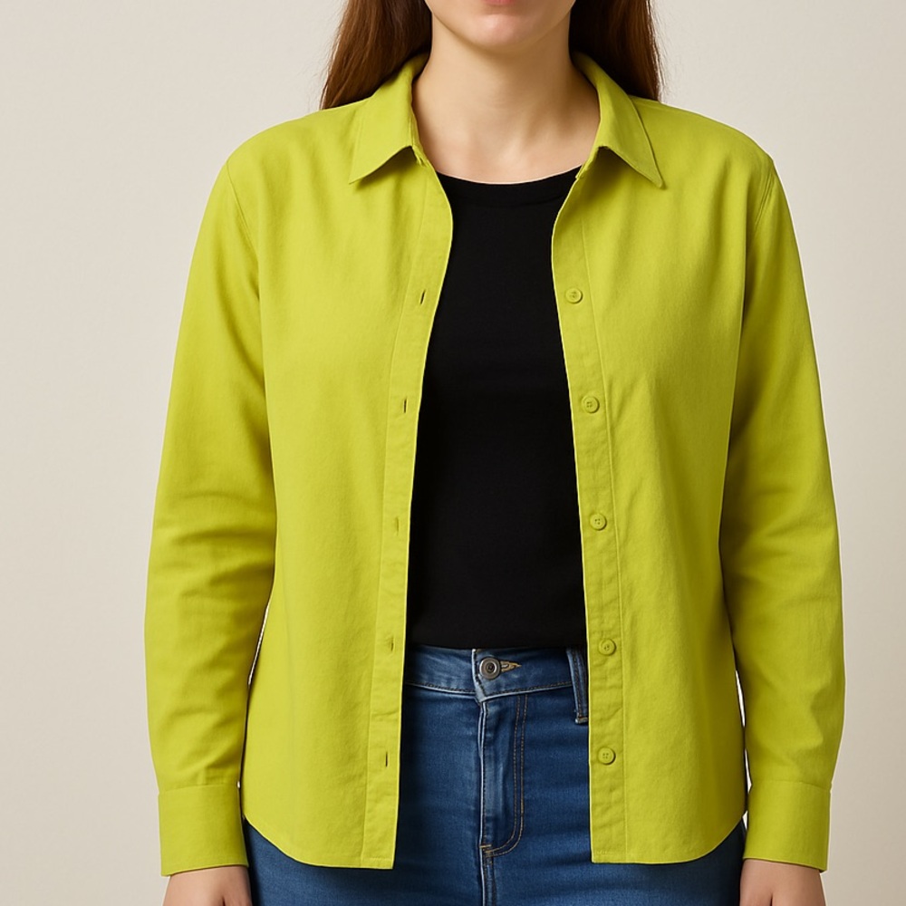 💚Green Lightweight Womens Button Up